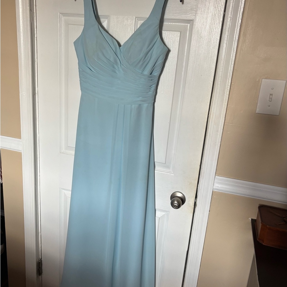 Bill Levkoff Light Blue Sleeveless Dress
